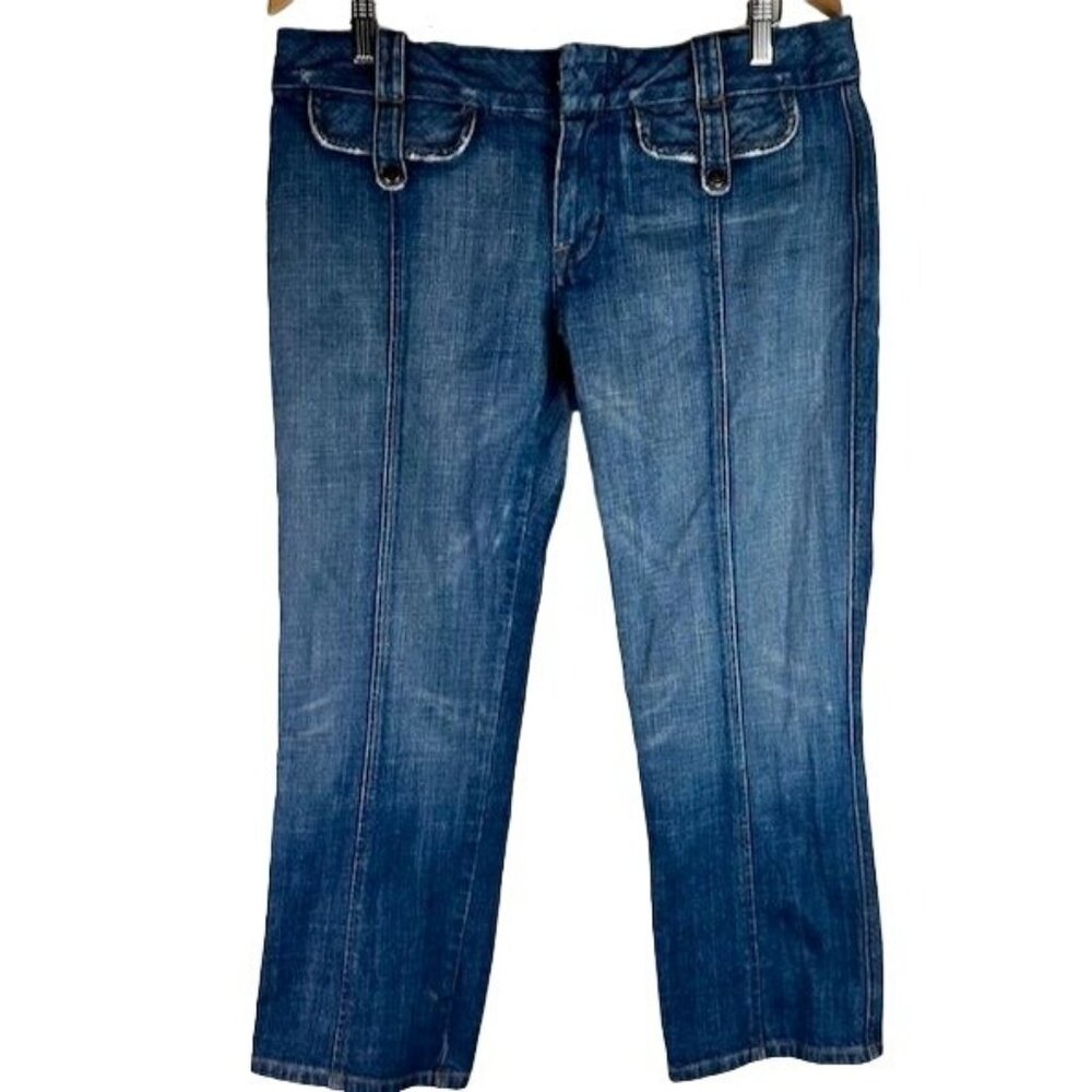 Citizens Of Humanity Cropped Low-Rise Denim Jeans Med Wash Size 32 Style 024-011